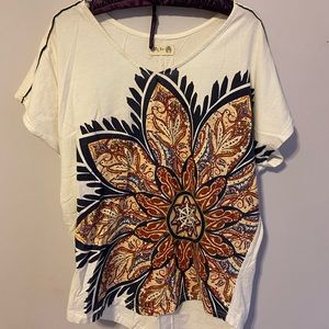 Hand Crafted Tee - Flower Design